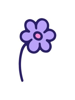 Basit çiçek illüstrasyonunun canlandırmasını bob ve duraklat