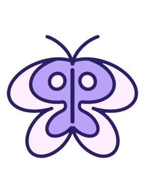 Basit sevimli kelebeğin hareketlerini salla ve durdur