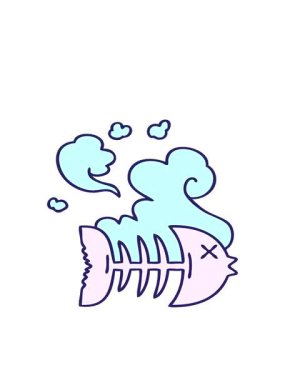 el hareketlerinin hareketli animasyonu çizilmiş garip çizgi film ölü balıklar