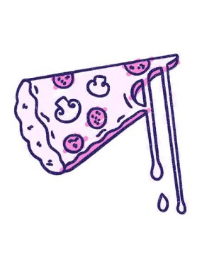 Pizza Tebeşiri Çiziminin pixelize etkisi