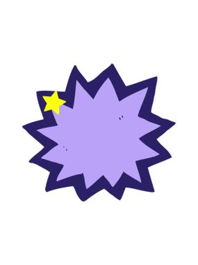 Parlayan yıldızlar, bir patlamanın çizgi film çiziminin animasyonunu etkiler.