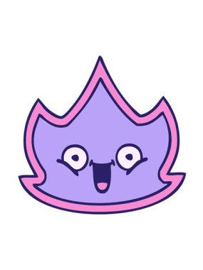 Mutlu bir ateşin tatlı çizgi filminin hareketli animasyonu