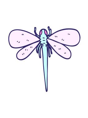 Karikatür karalama yusufçuğunun titreşimli hareketi