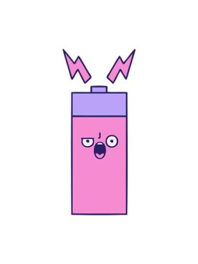 Bir bataryanın karikatür çizimini salla ve duraklat