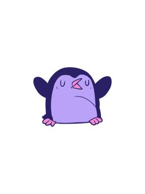 Karikatür penguen çizimlerinin bölünme etkisi