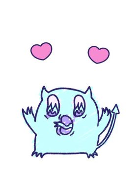 dönen kalp animasyonu Alevli Küçük Tebeşir Çizimi