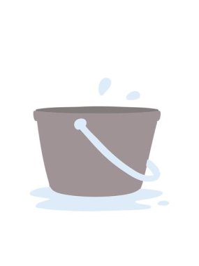 Yanıp sönen radyal çizgiler bir kova suyun canlandırılması