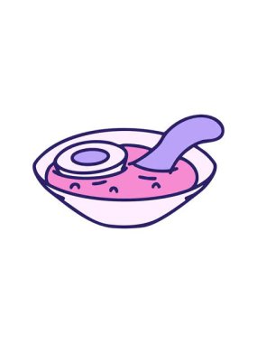 Geleneksel kase tasarımında ramen çorbasının hareketli animasyonu