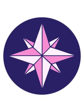 Bir yıldız tasarımının ikonik dövme tarzının hareketli animasyonu