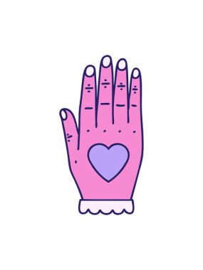 Dövme stili elin basınçlı animasyonu