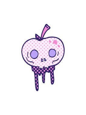 Çizgi roman tarzı cadılar bayramı elmasının basınçlı animasyonu