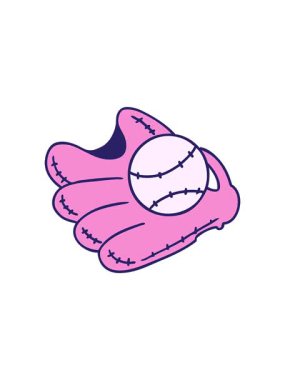 Beyzbol ve eldivenin hareketli animasyonu