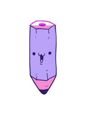 Mutlu karikatür kaleminin animasyonunu çalıştır