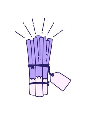 Geleneksel dövme stili pırasa demetinin hareketli animasyonu