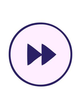 İleri sarma düğmesinin sevimli çizgi filminin hareketli animasyonu