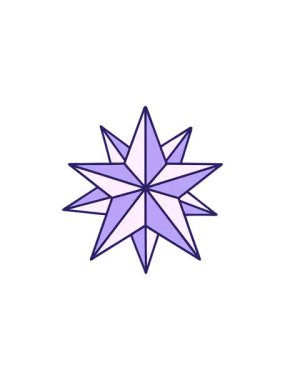 Bir yıldız çiziminin neon ikonik dövme tarzının gösterişli satış animasyonu