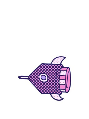 Bir roketin karalamalarının animasyonunu büyütüyor