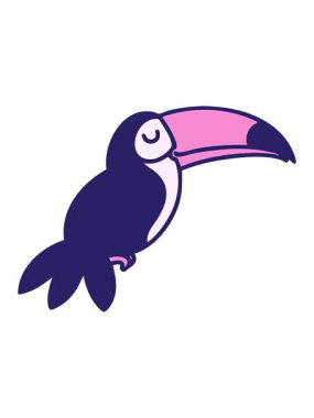 Brezilya Tukan kültür ikonu çiziminin parlak ışık efekti