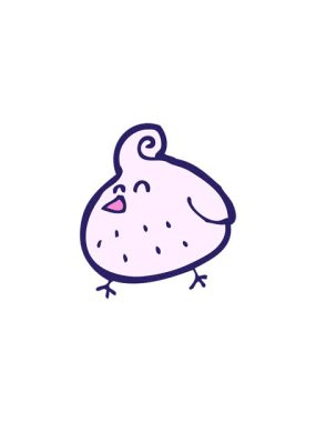 Çizgi filmdeki parlak kuşun canlandırması.