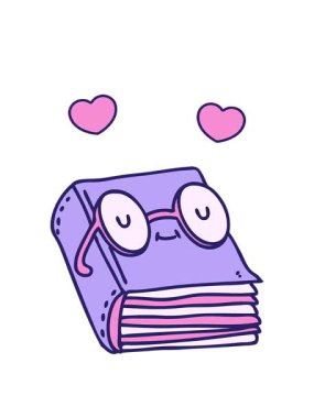 dönen kalpler gözlük takan bir kitabın çizgi filmini canlandırıyor.