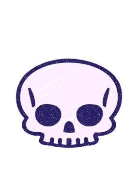 Ürkütücü Kafatası Tebeşir Çizimi 'nin hareketli animasyonu