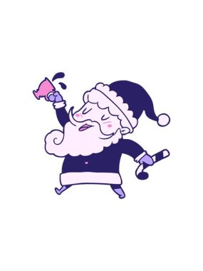 Sıcak kakaolu çizgi film Noel Baba 'nın hareketli animasyonu