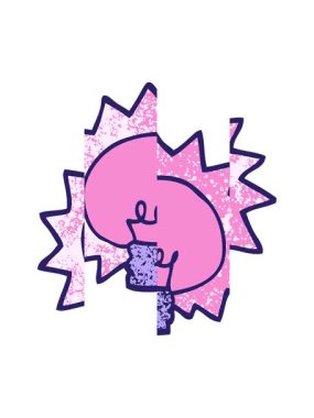 Grunge 'un bölünmüş hareket animasyonu desenli çizim çizgi film parlak ampulü