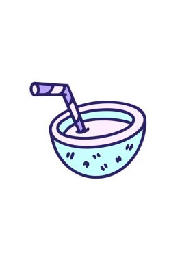 Brezilya Cocoloco Brezilya kokteyl çiziminin yatay titreşimli animasyonu