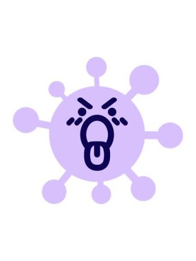 Sinirli virüsün neon ışık efektleri