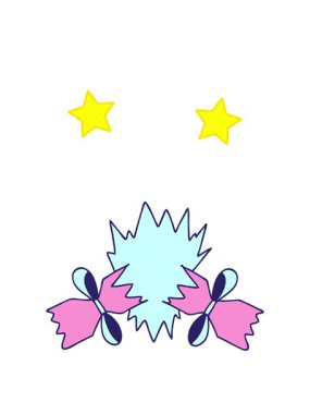 dönen yıldızların el çizimi animasyonu garip çizgi film krakeri çekti