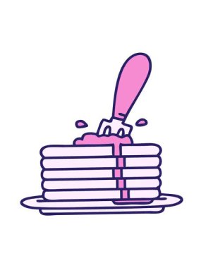 Tereyağı damlayan lezzetli gözlemelerin hareketli animasyonları