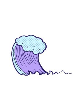 Çizgi film dalgasının hareketli animasyonunu oynat