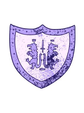 Karikatür heraldik kalkanının titreşimli hareketi