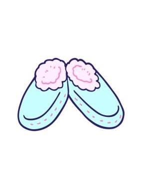 karikatür karikatür karalamalarının basınçlı animasyonu rahat terlikler