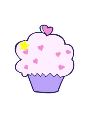 Parlayan yıldızlar kek çiziminin animasyonunu etkiler.