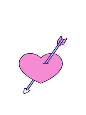 ok ve kalp şeklinde hareketli dövme animasyonu