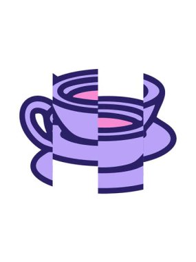 Geleneksel Brezilya kahvesi çiziminin bölünmüş hareketli animasyonu