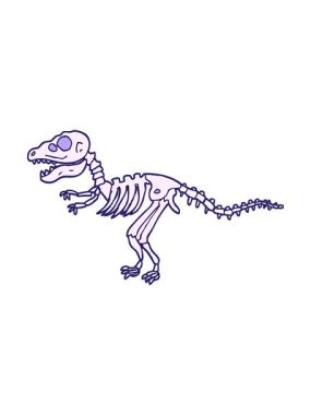 Karalama tarzı dinozor kemiklerinin animasyonunu güçlendir