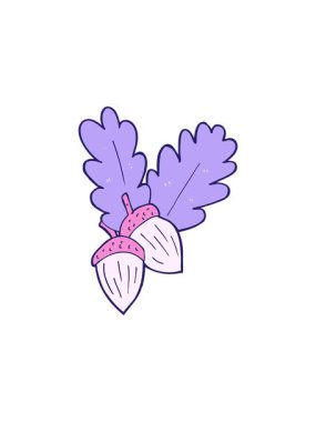 Çizgi film meşe palamutlarının hareketli animasyonu