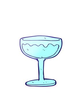 karikatür tasarım kokteylinin hareketli animasyonu