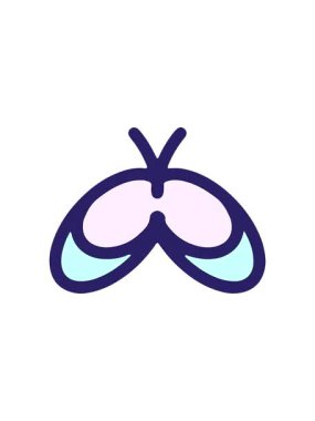 Basit ama sevimli bir kelebeğin titreyen hareketli animasyonu