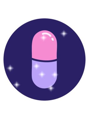 Bir hapın simgesel dövme şeklindeki görüntüsünün simge etkisi