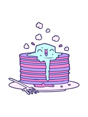 Lezzetli krep yığınının animasyonunu durdurup duraklat