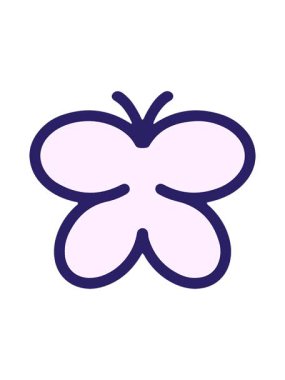 Basit, cesur bir kelebek resminin hareketli animasyonu