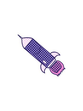 Bir roket çiziminin gösterişli satış animasyonu