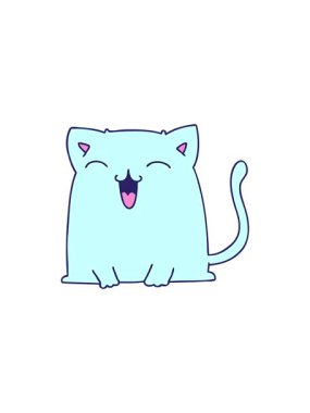 El çizimi ilginç çizgi film kedisinin gösterişli satış animasyonu