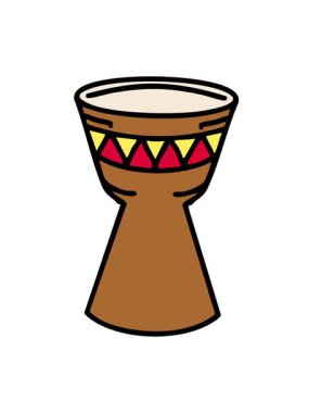 Geleneksel Brezilya karnaval enstrümanının titreşimli hareketli animasyonu