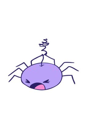 Cadılar Bayramı örümceğinin hareketli animasyonu