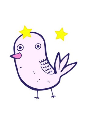 dönen yıldızlar komik kuşların çizgi filmlerinin animasyonları