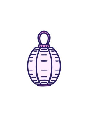 Geleneksel Japon tarzında asılmış bir fenerin yıldız patlaması etkisi